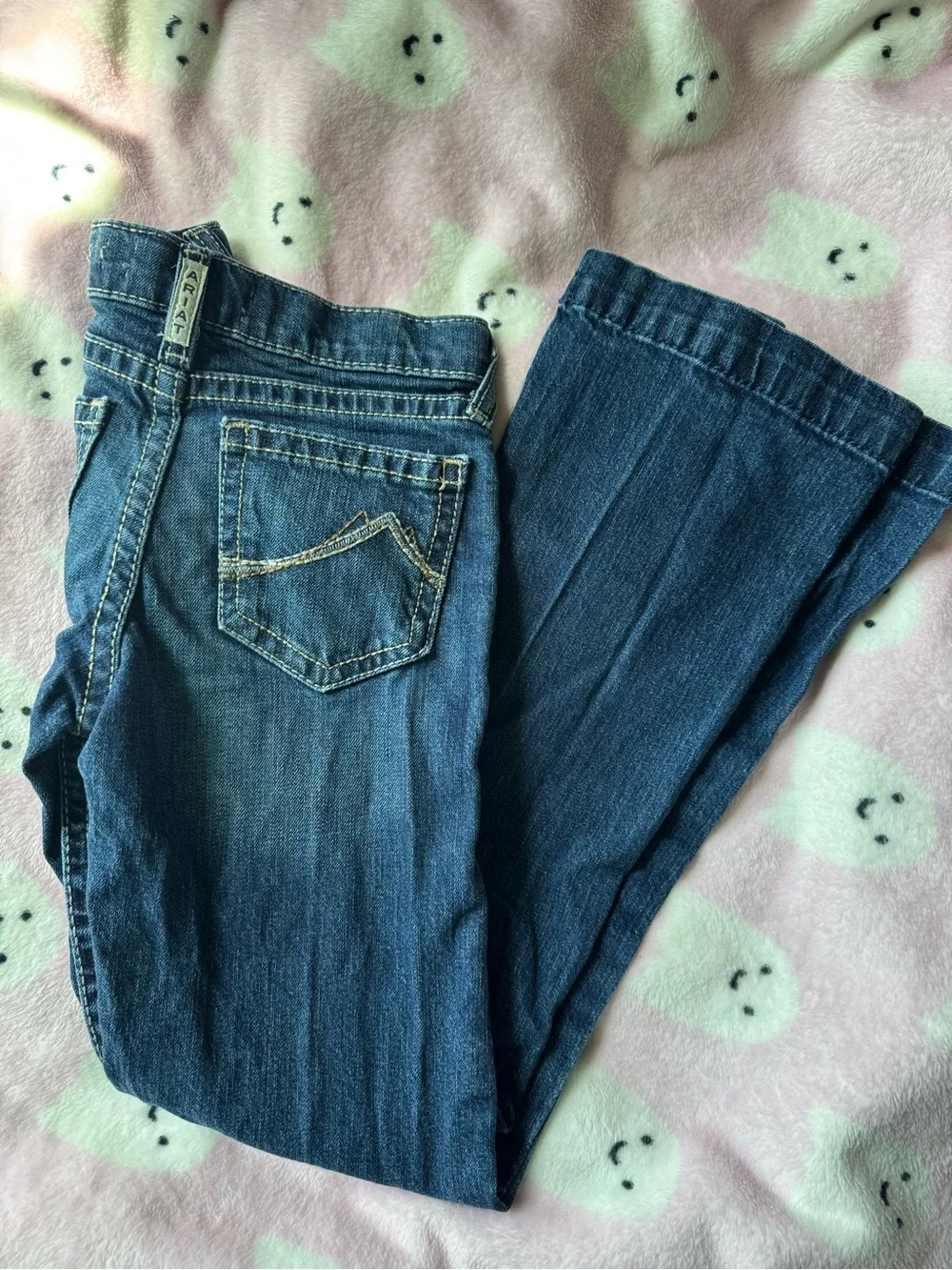 Ariat Jeans Girls Size 10 Stretch Boot Cut Youth Western Rodeo Listing A